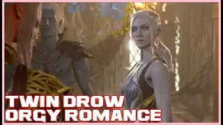Drow twins Romance Orgy with Shadowheart & Halsin  (Confirmed) 🐻👩‍🦳😈👫| Baldur's Gate 3