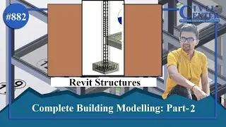 Revit Structures Tutorial || Full Building Modelling -2|| Reinforcement in Footing and Columns