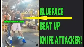 Blueface STABBED! FIGHT with man in gym for KNIFE ATTACK! #shorts #blueface #fight