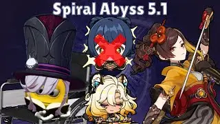 C0R1 Lyney (feat. C1R1 Chiori) 49 Sec Top Half Speedrun | 5.1 Abyss (23 + 16 + 10)
