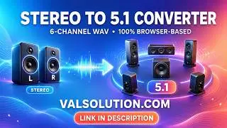 Convert Stereo to 5.1 Surround Online Free | 6-Channel WAV