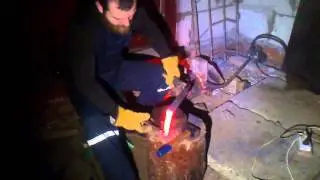 Ковка на новой версии самодельного газового горна!