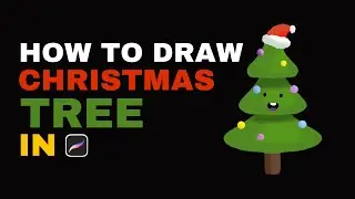 How to draw a Christmas Tree 🎄 in Procreate | Christmas Edition 🎅
