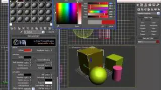 Adding material to object, 3ds max