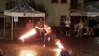 Molinart 2024 - spettacolo con il fuoco - Molina di Fiemme