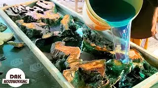 DIY Table Resin Epoxy || Wood Projects | DAK Woodworking