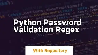 python password validation regex