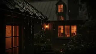Night Rain Ambience for Deep Sleep 🌙 Gentle Dripping Sounds from House Roof