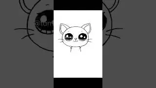 menggambar Anak kucing Hitam 