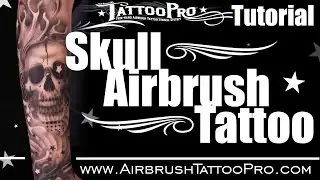 TattooPro Stencil Tutorial: Skull Airbrush Tattoo