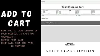 Add to cart in php - Add Items in Cart - Remove Items from cart - Shopping Cart - in Hindi/Urdu