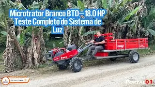 Microtrator BTD-18.0 HP @brancomotores  Teste Completo do Sistema de Luz