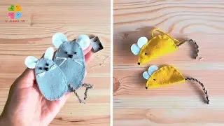 Ёлочные игрушки из фетра. Символ года 2020 своими руками