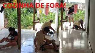 HOJE FOI O DIA DE FINALIZAR O REJUNTO E O RODAPÉ DA COZINHA DE FORA!