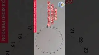 HOW TO CONSTRUCT POLYGON WITH 24 EQUAL SIDES (ICOSITETRAGON). 