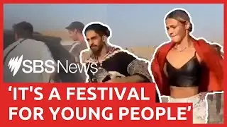 Israeli music festival attendees share footage of Hamas siege | SBS News