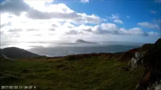 Time Lapse footage of Ynys Enlli (Bardsey Island) during Storm Doris.