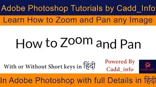 Adobe Photoshop Tutorials | Zoom and Pan | With or Without Short Keys | Full Details in Hindi |