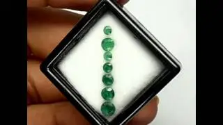 1 03cts 7pcs  Columbia Green Emerald
