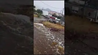 Urmãrile furtunii Daniel pe insula Egina din Grecia