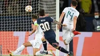 Lionel Messi's Debut goal for PSG Vs Man City #Ucl