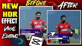 How to Make HDR Cricket Video Editing | Unlock HDR Cricket Video Magic with Capcut Editing