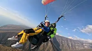 Первый полет на параплане @Crimea-paraplan  в Абхазии.Это был кураж....