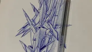 Drawing a 3D letter on the sheet /Graffiti Letters 2021