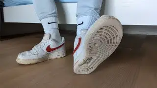 Update on my AF1 low White-Red with DIRTY Nike-Socks