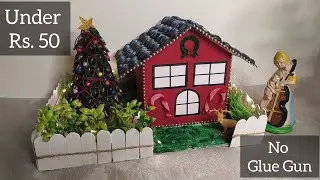 How to make a house out of shoebox cardboard | Catch the funny moment in the video 😂| NO GLUE GUN ❌