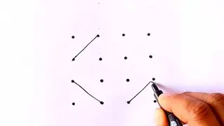 Creative Muggulu//4x4 Dots Easy kolam//Krishnaveni Rangoli design//Chinna muggulu//beautiful rangoli
