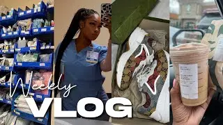 WEEKLY VLOG | L&D NURSE | 4 12 HR SHIFTS IN A ROW , DRAMA WITH NEIGHBOR , NEW WINTER FINDS