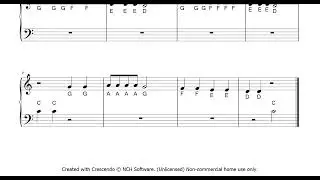 Baa Baa Black Sheep ( Studio-6 ) piano for kids. pdf download link in Description.