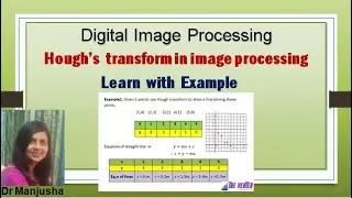 Hough's Transform digital image processing : Dr Manjusha Deshmukh