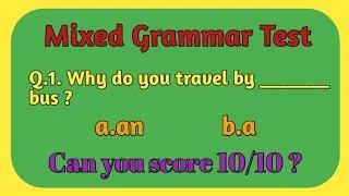 Mixed Grammar Test | English Grammar Test | Grammar Quiz | 