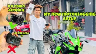 My New motovlogging setup DJI OSMO ACTION 4 .. better than gopro hero 12 ?