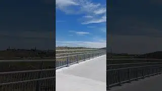 A new bridge crosses the Bow River