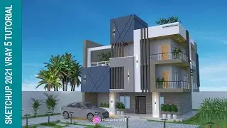 Exterior House Design ,Sketchup Exterior ,Sketchup 2023 |V-Ray 6 | V-Ray Render | Photoshop cc
