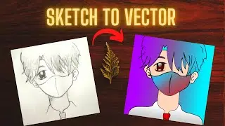 Sketch to Vector Art in Inkscape / Anime Boy - Part 2