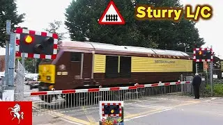 Seasonal Track-cleaner & a Pullman at Sturry Level Crossing, Kent
