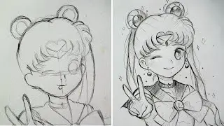 How To Draw Sailor Moon Easy | Drawing Usagi Tsukino