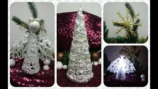 DIY! Новогодние поделки из горячего клея!