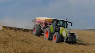 Usługowe rozsiewanie wapna // Claas Arion 640 & Bredal K85