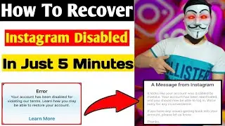 How to Recover Instagram Disabled Account In 5 Minutes | Recover Instagram Disabled Account 2024