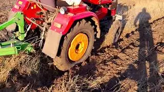 Вспашка многолетних культур мини-трактором Shifeng SF-244