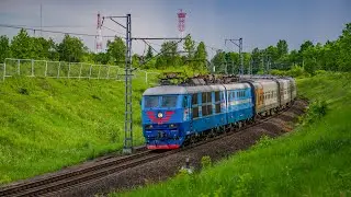 Легенда пассажирского движения ЧС6-022 с поездом 198А Москва - СПБ проезжает «Поповку»