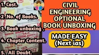 Civil engineering || Made Easy||Upsc Optinal ||Order process||Cost||Chapter Content||Live Unboxing||