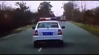 Traffic accident involving an Abkhazian police patrol