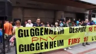 Manifestacion en apoyo a las 18 educadoras que el museo Guggenheim por exigir dignidad