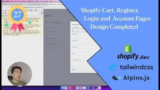 27   Shopify Cart, Register, Login and Account Pages Completed